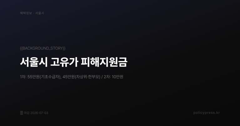 2026년 고유가 피해지원금 최대 60만원 — 소득 하위 70% 신청 방법, 대상 확인, 지역별 금액 총정리